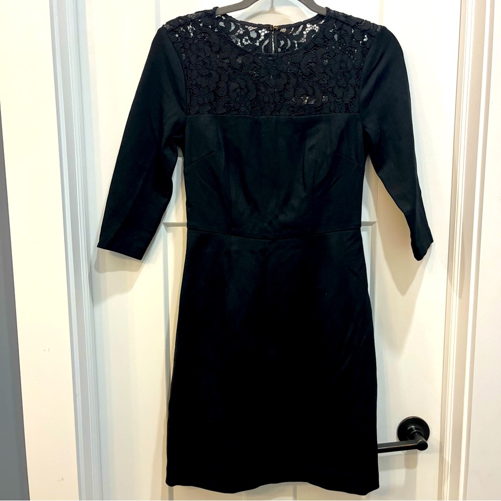 Trina Turk Women’s Dress Black Lace Top 3/4 Length Sleeve Lined Size Unknown